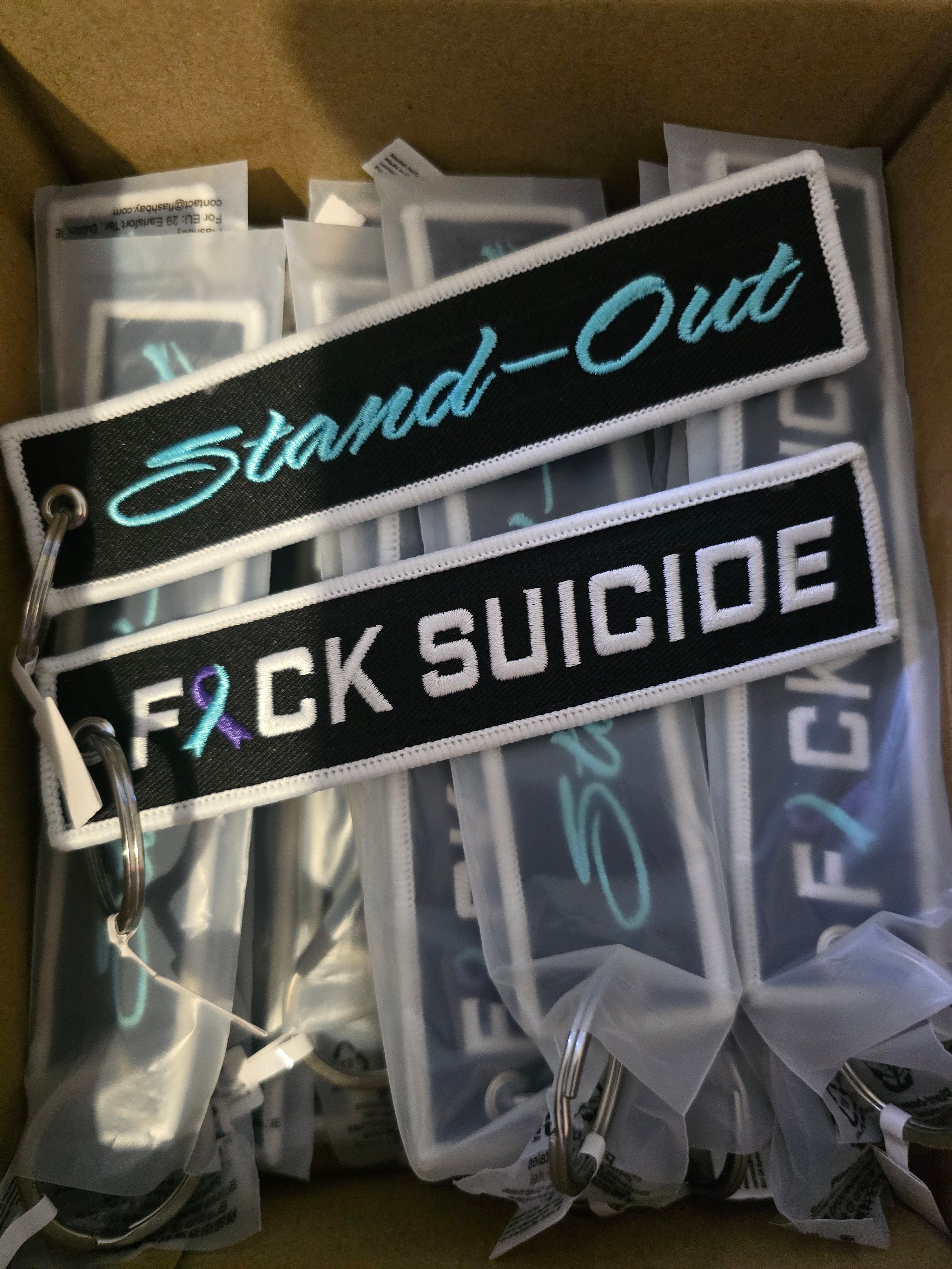Jet Tag Keyring - embroidered