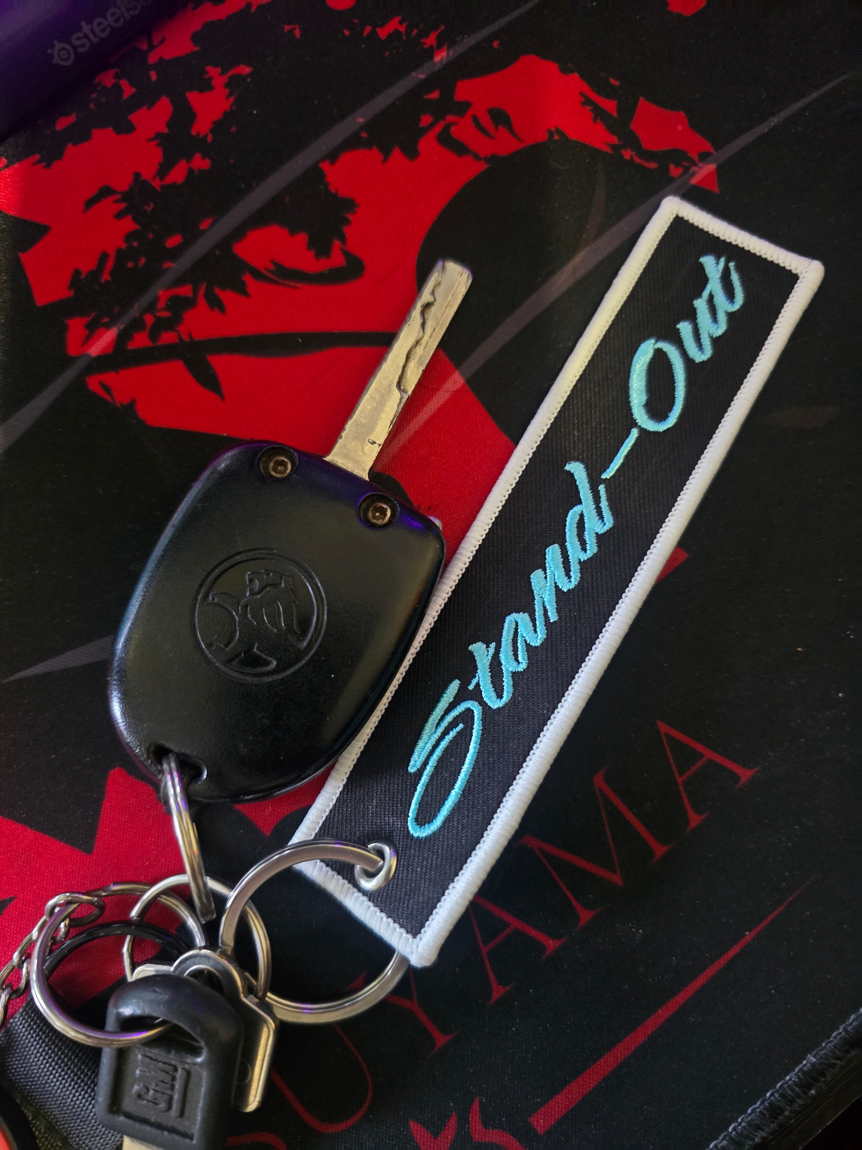 Jet Tag Keyring - embroidered