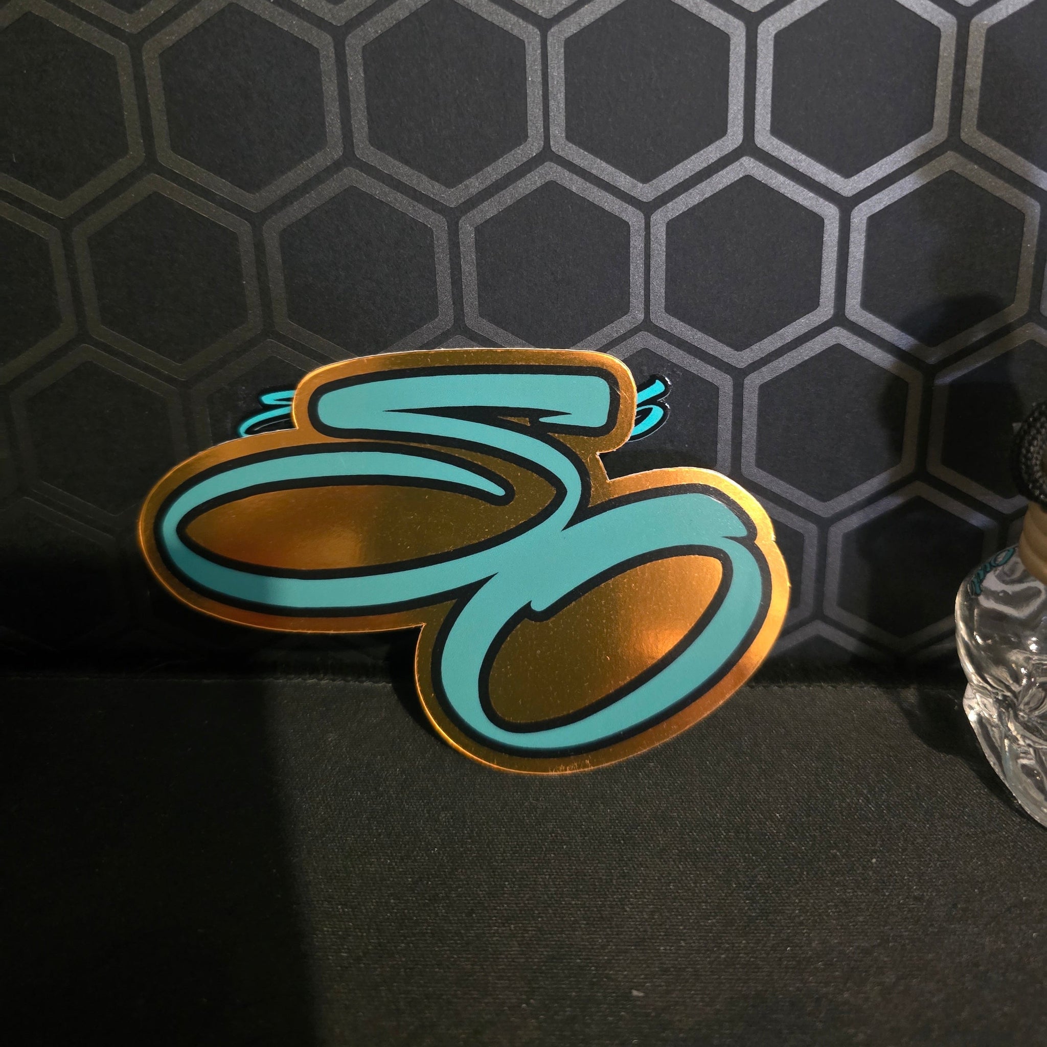 metallic gold sticker