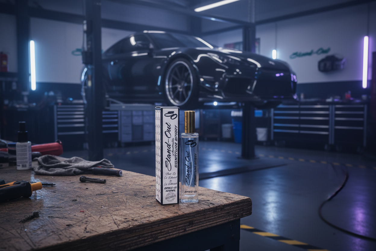 Stand-Out Signature Spray in Garage Setting